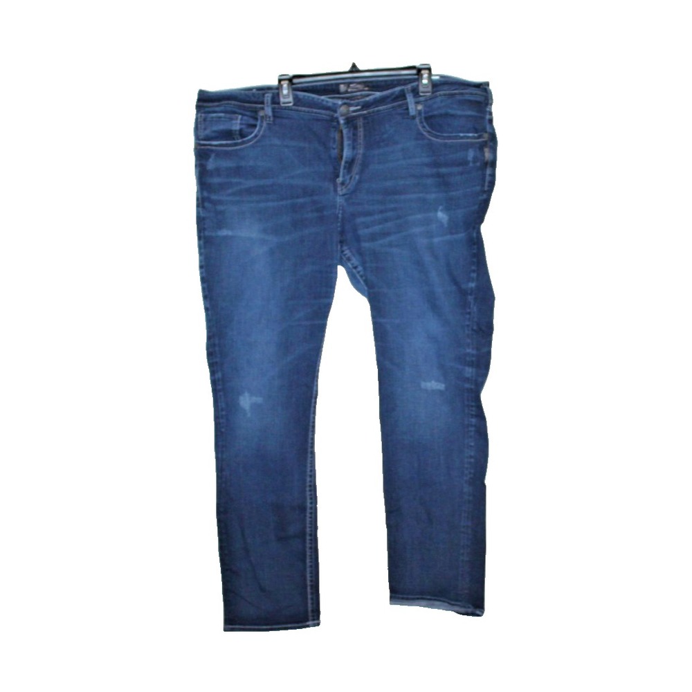 Silver Jeans Boyfriend Womens 24x29 Dark Wash Stretch Distressed Denim Y2K